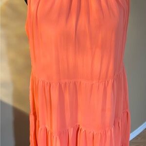 Tahari Coral Tiered Midi Dress